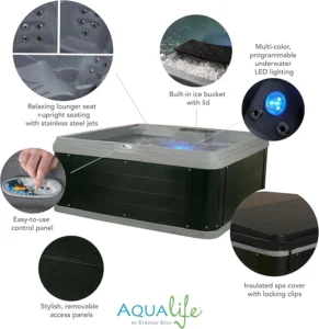 Ariana Outdoor Hot Tub, 6 Person Therapeutic Spa