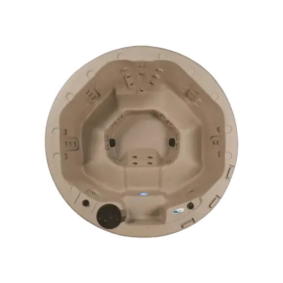 Oceania 6-Person 40 Stainless Jet 240-Volt Hot Tub with Real Stainless Steel Heater, Ozone and LED Lighting