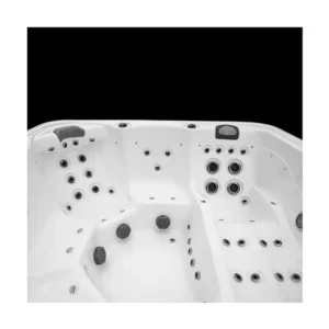 Scenic 6-Person 69-Jet 240 V Spa Hot Tub with Lounger 4-Pump, Triple Water Columns, and Bluetooth Stereo