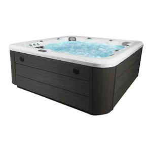 Scenic 6-Person 69-Jet 240 V Spa Hot Tub with Lounger 4-Pump, Triple Water Columns, and Bluetooth Stereo