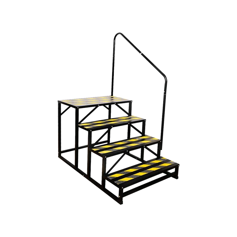 TOCRETOARE RV Steps with Handrail, 4 Steps Ladder for Hot Tub