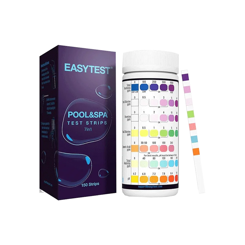 EASYTEST 7-Way Pool Test Strips: 150 Strips for Hot Tub & Spa
