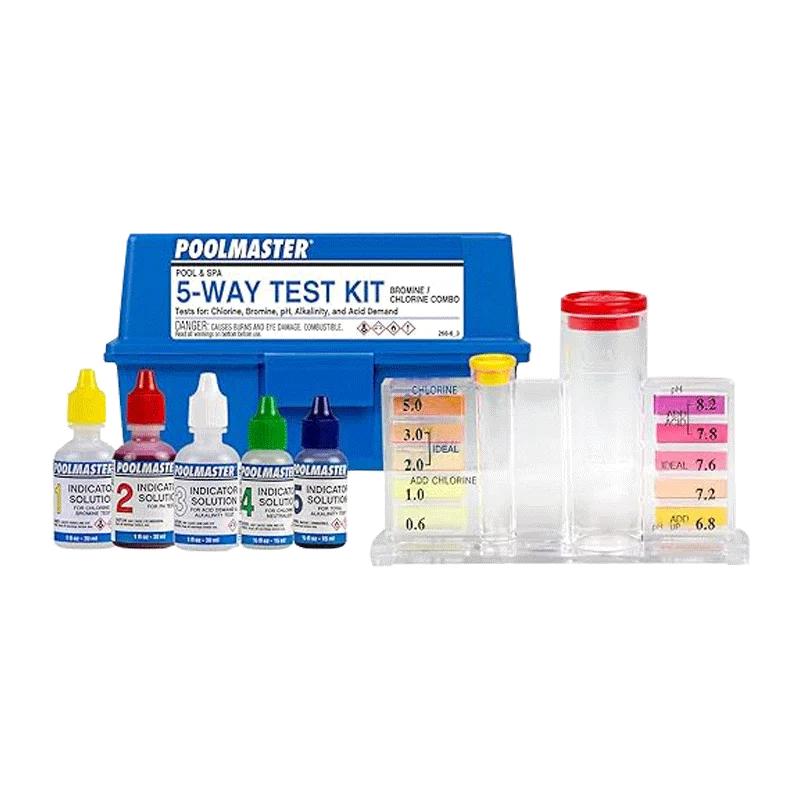 Poolmaster Spa Water Test Kit: 5-Way Pool Test Kit with Case