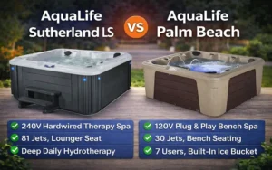 AquaLife Sutherland LS Hot Tub vs Palm Beach Hot Tub
