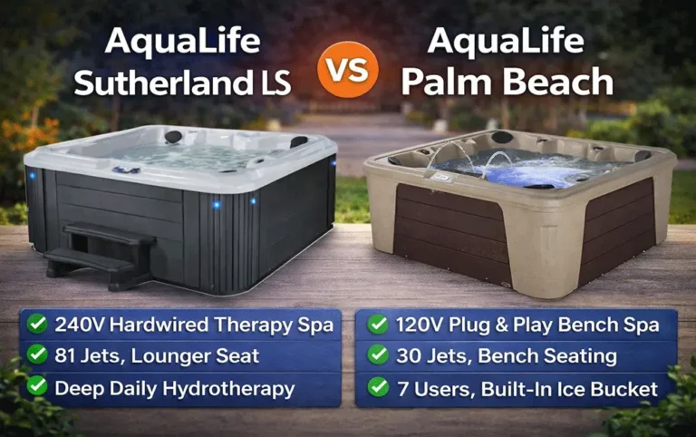 AquaLife Sutherland LS Hot Tub vs Palm Beach Hot Tub
