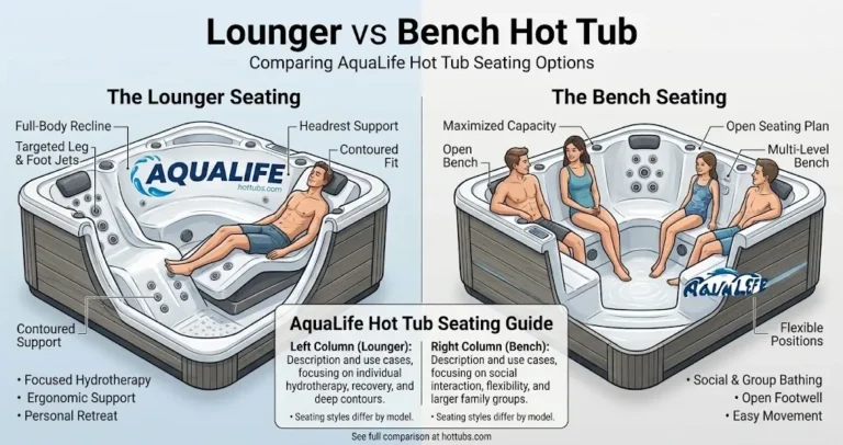 Lounger vs Bench Hot Tub